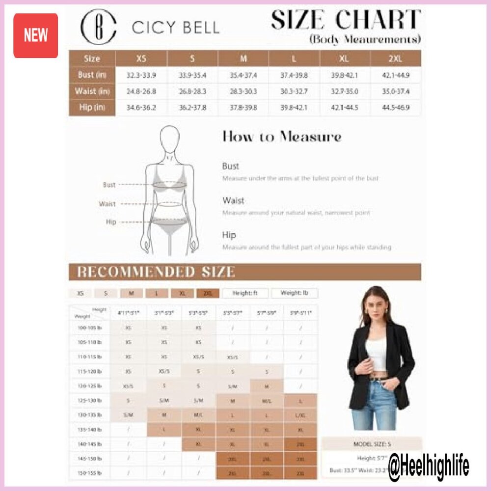 Slim Fit Blazer Open Front Long Sleeve Work Office Suit Jacket - Picture 7 of 8